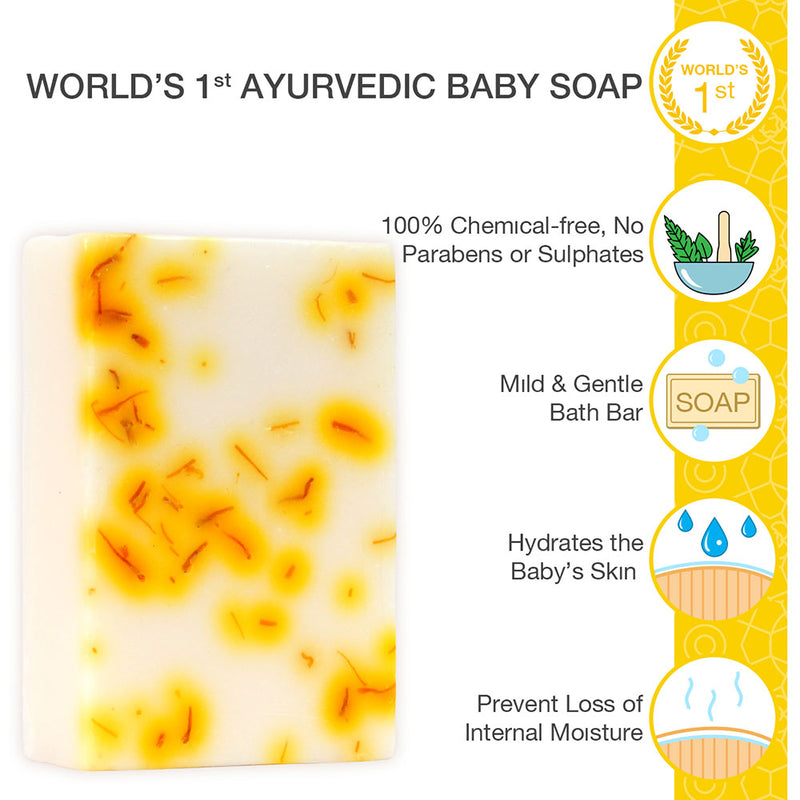 Mrudu Almond Milk & Saffron Baby Soap